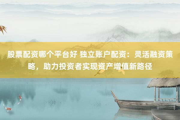 股票配资哪个平台好 独立账户配资：灵活融资策略，助力投资者实现资产增值新路径