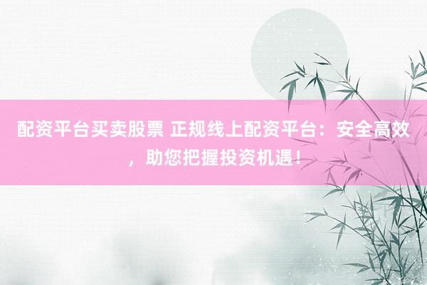 配资平台买卖股票 正规线上配资平台：安全高效，助您把握投资机遇！
