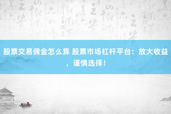 股票交易佣金怎么算 股票市场杠杆平台：放大收益，谨慎选择！