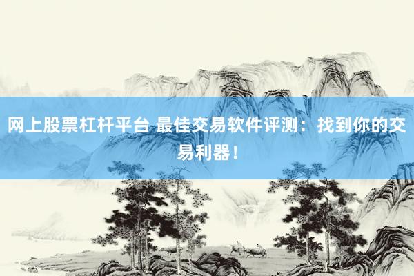 网上股票杠杆平台 最佳交易软件评测：找到你的交易利器！