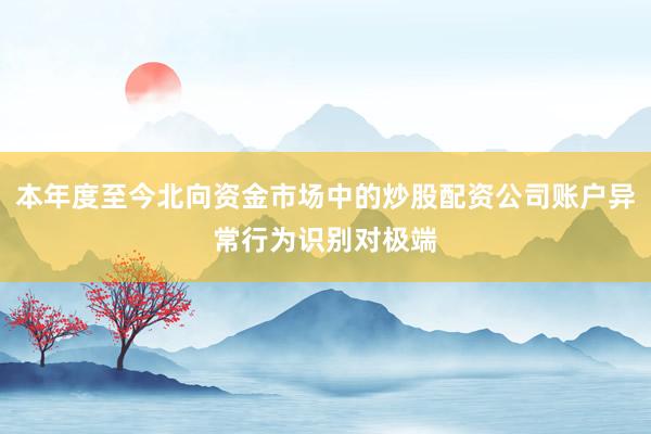 本年度至今北向资金市场中的炒股配资公司账户异常行为识别对极端