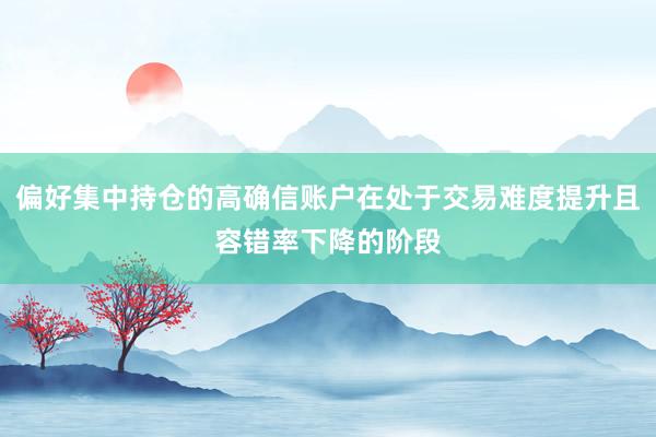 偏好集中持仓的高确信账户在处于交易难度提升且容错率下降的阶段